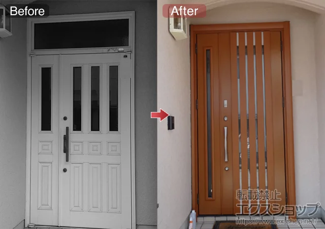 ���Ɍ����Ύs��LIXIL ���N�V���i�g�X�e���j�̌��փh�A ���V�F���gK4�d�l 22�J�U�X�e�qR 700�^ �{�H��