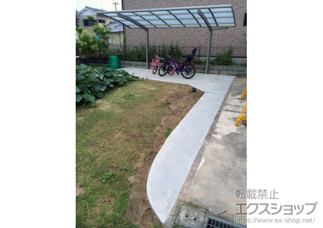 大阪府岸和田市のLIXIL リクシル（トステム）のカーポート カーブポートシグマIII 積雪〜20cm対応 施工例