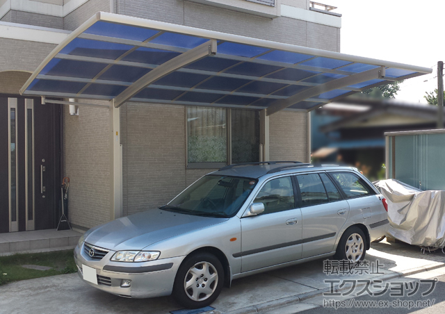 東京都国立市ののカーポート プレシオスポート 積雪〜20cm対応＋着脱式サポート（2本入り1セット） 施工例