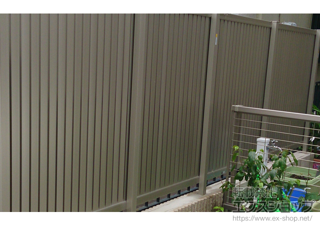 愛知県名古屋市ののフェンス・柵 エクスラインフェンス6型 自由柱施工 施工例