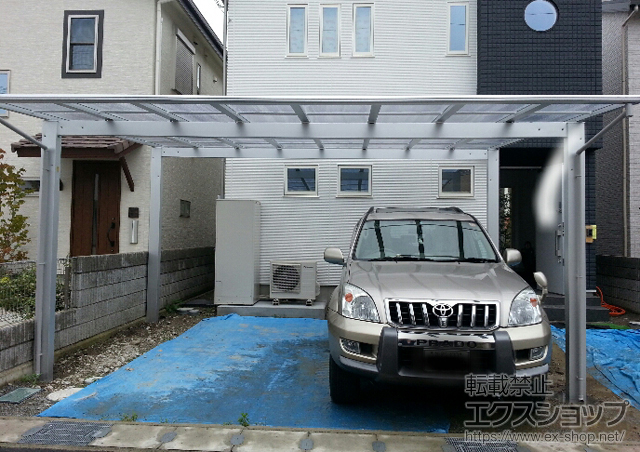 兵庫県揖保郡太子町ののカーポート エフルージュ ツイン 積雪〜20cm対応 施工例