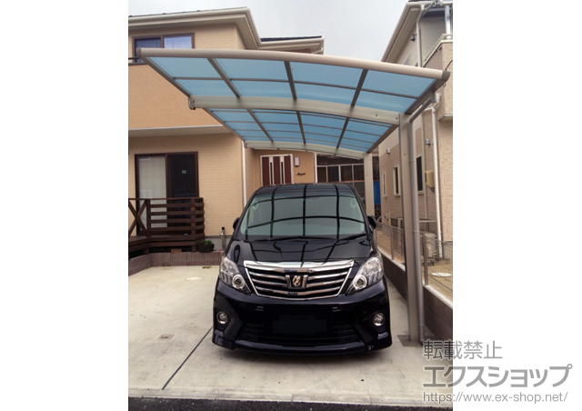 宮城県仙台市ののカーポート レイナポートグラン　積雪〜20cm対応＋着脱式サポート（2本入り）＋屋根ふき材補強部品 施工例