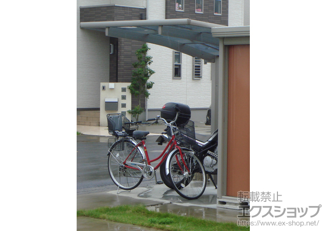 栃木県下都賀郡壬生町ののサイクルポート・駐輪場 プレシオスポート ミニ 積雪〜20cm対応 施工例