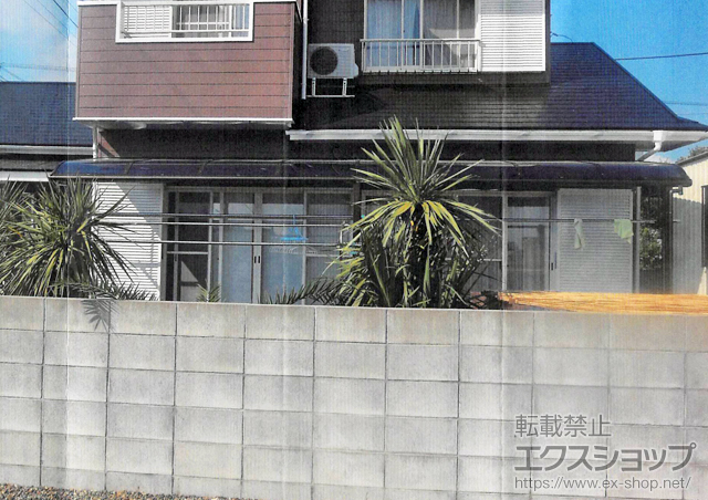 茨城県神栖市ののテラス屋根 プレシオステラス R型 テラスタイプ 連棟　積雪〜20cm対応吊り下げ式物干し 施工例