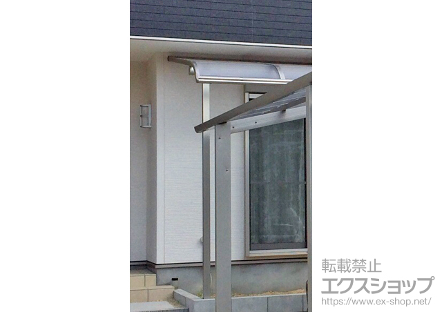 愛知県半田市ののテラス屋根 プレシオステラス R型 テラスタイプ 単体 積雪〜20cm対応+吊り下げ式物干し 標準 2本入り×1 施工例