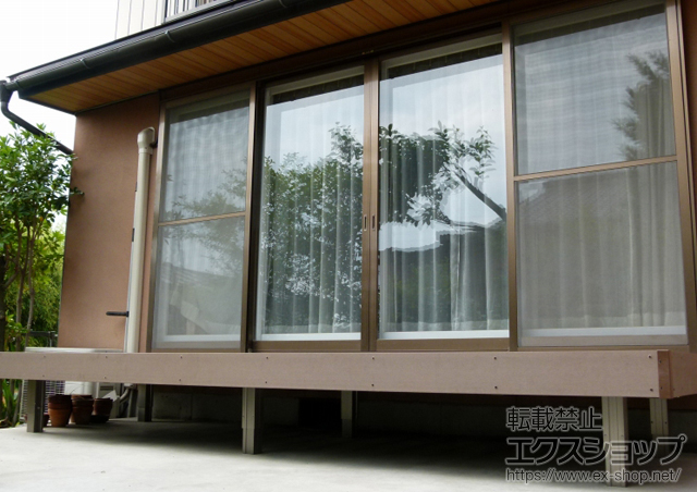 長野県長野市のLIXIL リクシル（トステム）のウッドデッキ レストステージ 幕板納まり 施工例