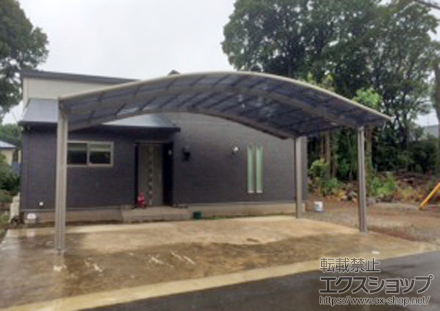 千葉県四街道市のLIXIL リクシル（トステム）のカーポート リベルポートシグマIII 3台用 積雪〜20cm対応 施工例