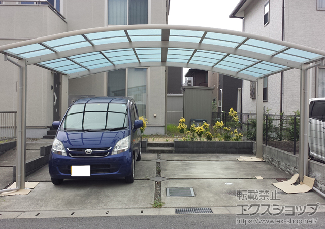 大分県大分市ののカーポート レイナツインポートグラン　積雪〜20cm対応+屋根ふき材補強部品　2セット 施工例