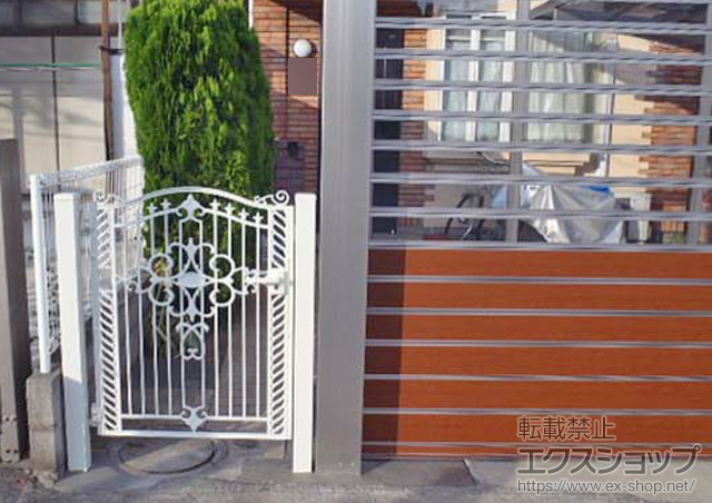神奈川県横浜市のの門扉 フェスタB型 片開き　柱使用 施工例