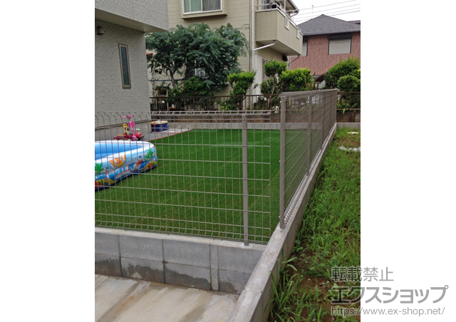 茨城県龍ケ崎市ののフェンス・柵 イーネットフェンス1F型 自由柱タイプ 施工例