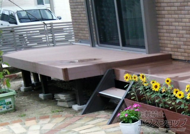 愛知県あま市ののウッドデッキ 樹ら楽ステージ 施工例