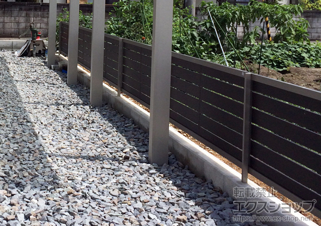 兵庫県加古川市ののフェンス・柵 ジオーナフェンス YS型 マテリアルカラー フリーポールタイプ 施工例