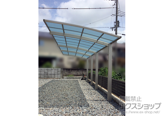 兵庫県加古川市ののカーポート レイナポートグラン 縦連棟　積雪〜20cm対応 施工例