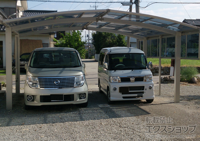 山梨県笛吹市ののカーポート プレシオスポート 単体 積雪〜20cm対応＋ 施工例