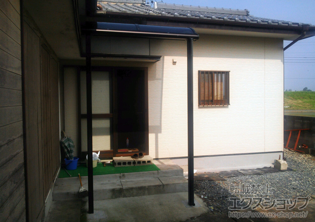 福岡県直方市ののテラス屋根 プレシオステラス R型 テラスタイプ 単体 積雪〜20cm対応 施工例