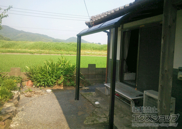 福岡県直方市ののテラス屋根 プレシオステラス R型 テラスタイプ 単体 積雪〜20cm対応 施工例