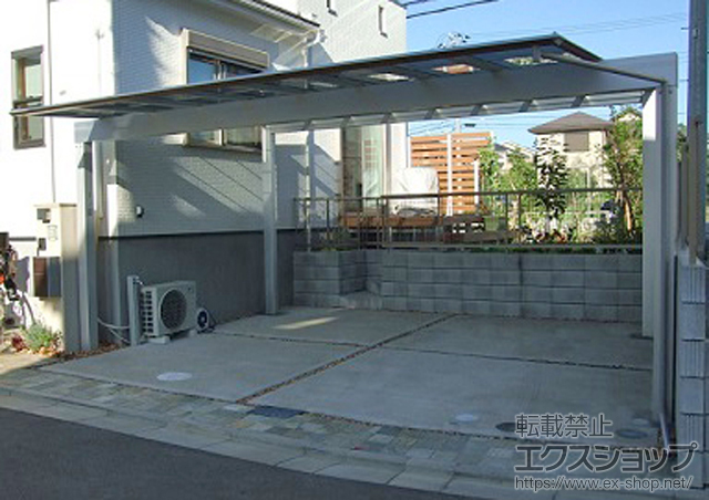 千葉県船橋市ののカーポート マイリッシュOK ワイド 積雪〜20cm対応 基本（延長梁1本）タイプ 施工例