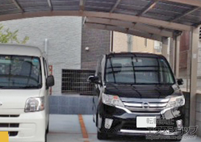 福岡県福岡市のLIXIL リクシル（トステム）のカーポート カーブポートシグマIII 積雪〜20cm対応 施工例