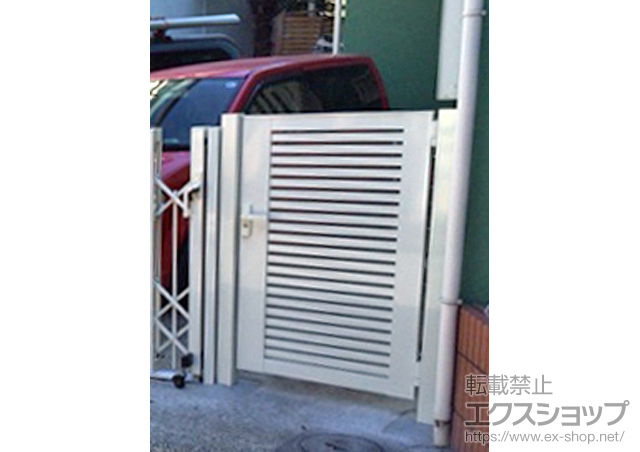 東京都品川区のの門扉 ライシス門扉 3型 太横桟 片開き 柱使用 施工例