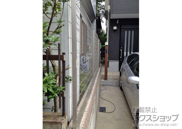 神奈川県横浜市ののフェンス・柵 イーネットフェンス1F型 自由柱タイプ 施工例