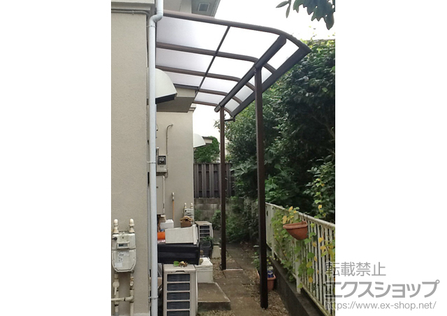 東京都新宿区ののテラス屋根 プレシオステラス R型 テラスタイプ 単体 積雪〜20cm対応 施工例
