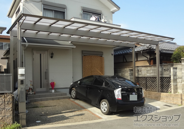 京都府京都市ののカーポート アーキデュオ ワイド 3台用 施工例