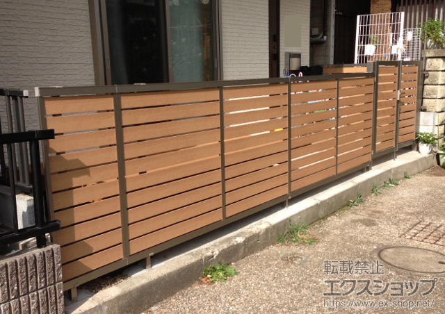 東京都江戸川区のLIXIL リクシル(新日軽)のフェンス・柵 セレビューフェンスRP　3型 フリーポールタイプ 施工例