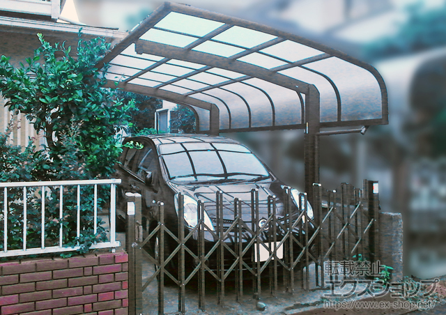 神奈川県川崎市ののカーポート レイナキャップポートグラン　積雪〜20cm対応+着脱式サポート（2本入り） 施工例