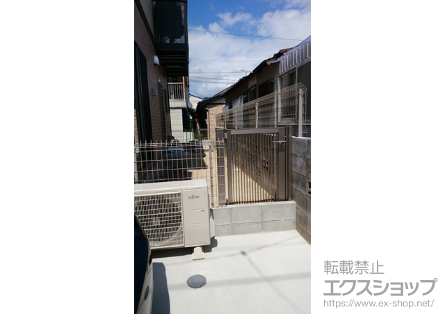 福岡県福岡市ののフェンス・柵 メッシュフェンス G10-R 自由柱施工 施工例