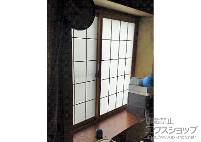 広島県廿日市市のの玄関ドア、二重窓（内窓） インプラス(ダストバリア)引き違い窓2枚建て 施工例