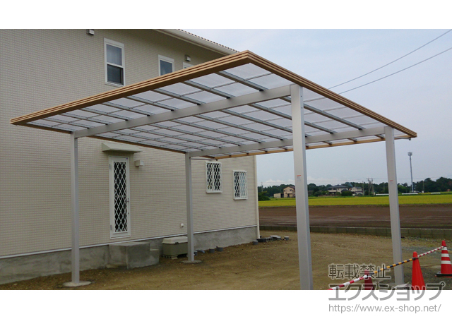 三重県多気郡明和町ののカーポート アーキデュオ プレミアムワイド マテリアルカラー 積雪〜20cm対応 施工例