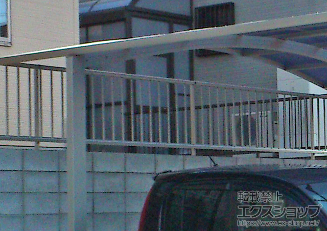 山形県長井市のLIXIL リクシル(新日軽)フェンス・柵施工例(セレビューフェンス R3型 2段柱[控え柱なし・60角]:45325641-1)