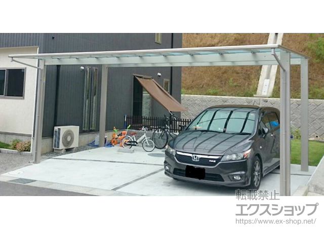 広島県東広島市ののカーポート エフルージュ ツイン 積雪〜20cm対応 施工例