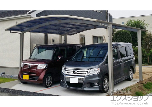 栃木県塩谷郡高根沢町ののカーポート プレシオスポート ワイド 積雪〜20cm対応 施工例