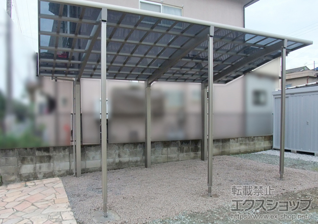 群馬県桐生市のLIXIL リクシル（トステム）のカーポート レグナスポートシグマIII 3000 積雪〜100cm対応 施工例
