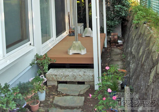 東京都町田市のの門扉、ウッドデッキ、テラス屋根 リウッドデッキ 200 施工例