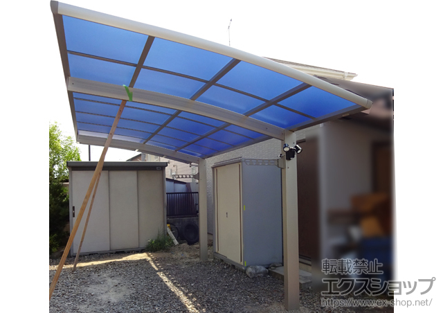 愛知県安城市ののカーポート レイナポートグラン　積雪〜20cm対応+水平式物干し 標準(2本) 施工例