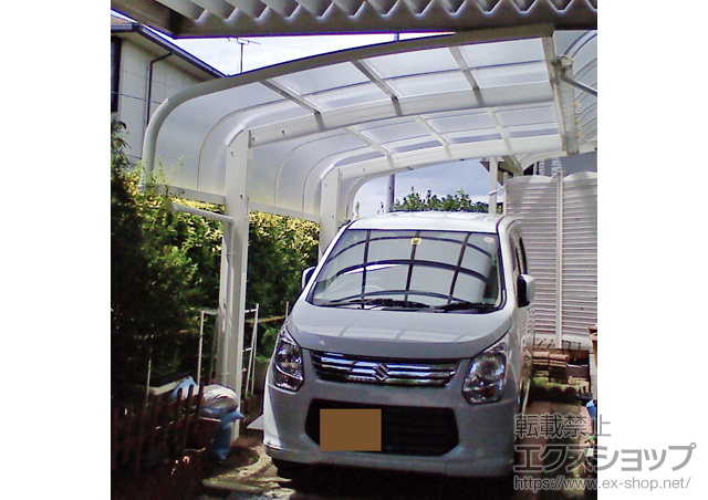 福岡県久留米市ののカーポート レイナキャップポートグラン　積雪〜20cm対応 施工例