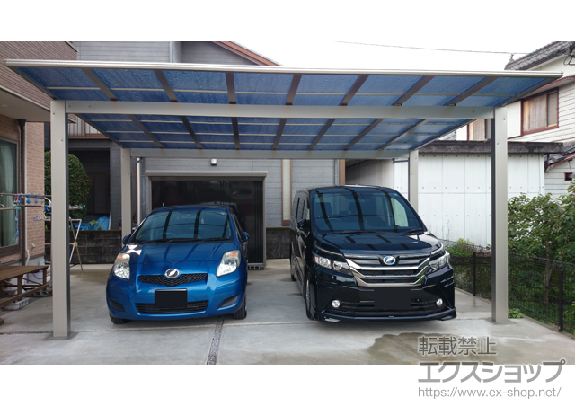 大分県佐伯市ののカーポート エフルージュ ツイン 積雪〜20cm対応 施工例