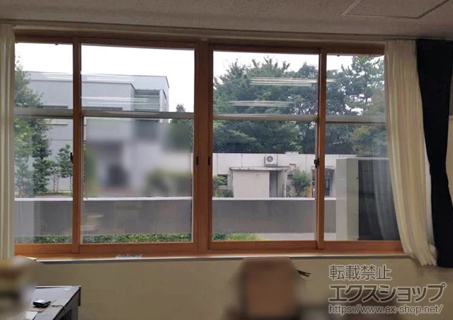 埼玉県和光市のの内窓（二重窓・二重サッシ） インプラス(ダストバリア)引き違い窓2枚建て 連窓仕様 施工例