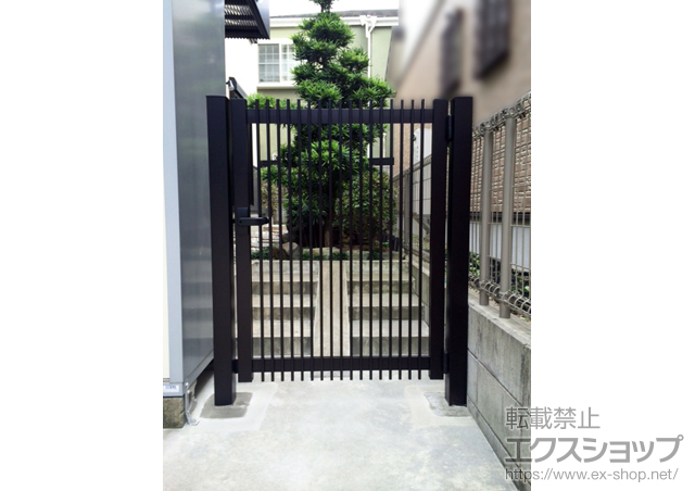 千葉県市川市のの門扉 レスティン門扉 11型 片開き　門柱使用 施工例