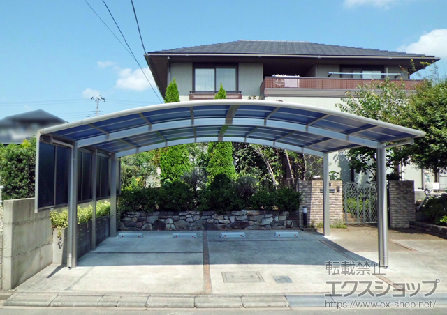 千葉県千葉市ののカーポート レイナツインポートグラン　積雪〜20cm対応＋サイドパネル 施工例