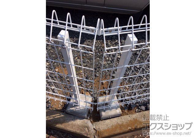 茨城県坂東市ののフェンス・柵 メッシュフェンスG10-R フリー支柱タイプ 施工例