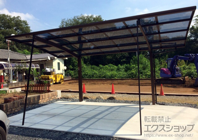 茨城県坂東市ののカーポート プレシオスポート 積雪〜20cm対応 施工例