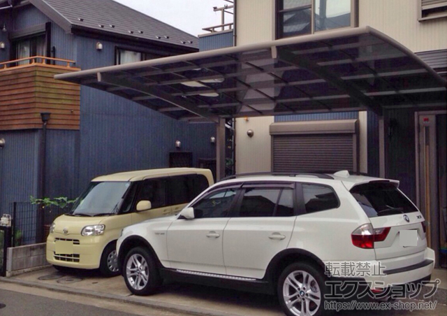 神奈川県横浜市のLIXIL リクシル（トステム）のカーポート カーブポートシグマIII 積雪〜20cm対応 施工例