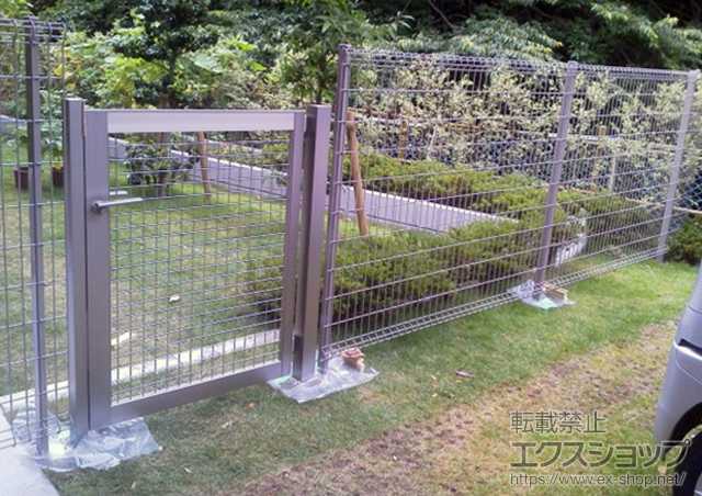 神奈川県鎌倉市のの門扉 アルメッシュ門扉 片開き 柱使用 施工例