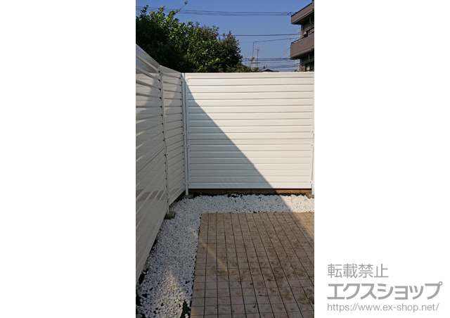 東京都世田谷区ののフェンス・柵 めかくし塀V型 通風 高尺タイプ 固定柱 施工例