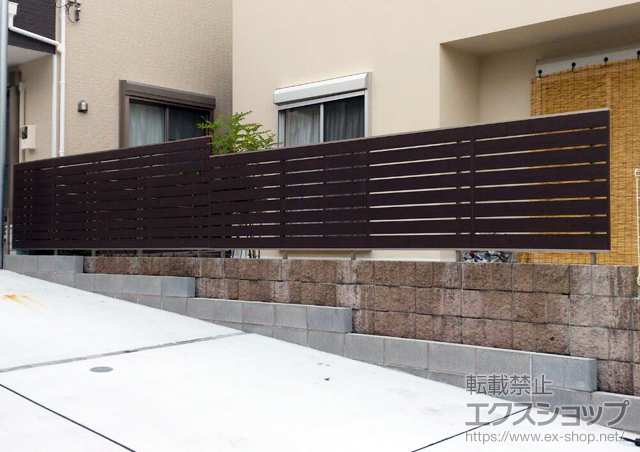 神奈川県藤沢市ののフェンス・柵 ジオーナフェンス YS型 マテリアルカラー フリーポールタイプ 施工例