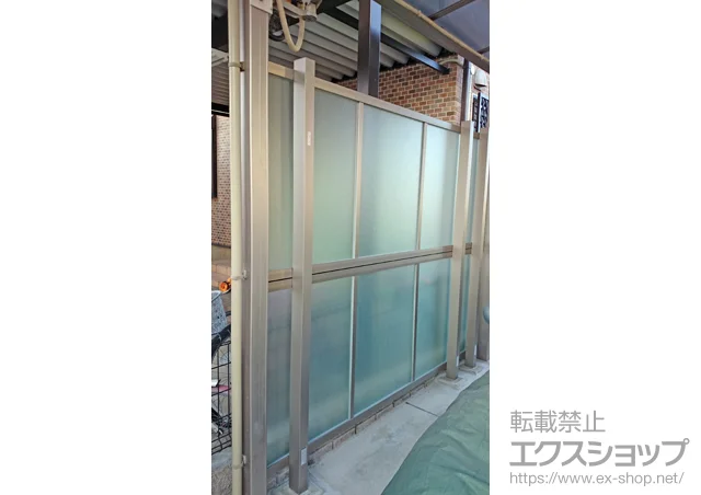 大阪府泉佐野市のLIXIL リクシル(TOEX)のフェンス・柵・塀 ライシスフェンスP型  多段柱仕様（2段） 施工例
