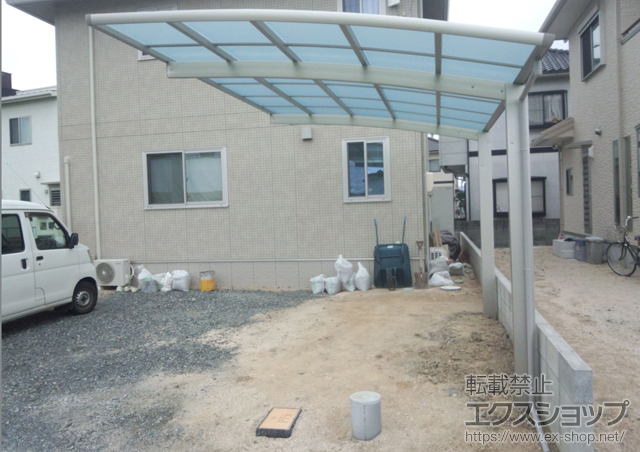 岡山県総社市ののカーポート レイナポートグラン　積雪〜20cm対応 施工例